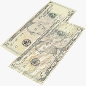 3D dollar bill