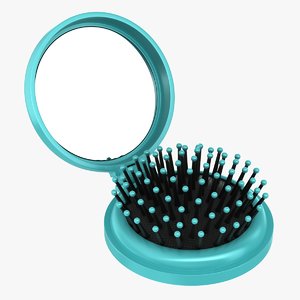 folding hair brush mirror model