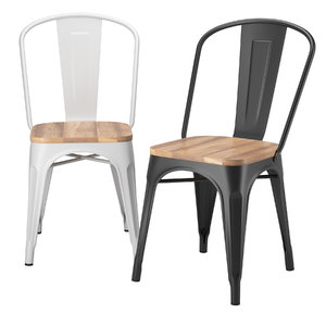tolix chair wood 3D model