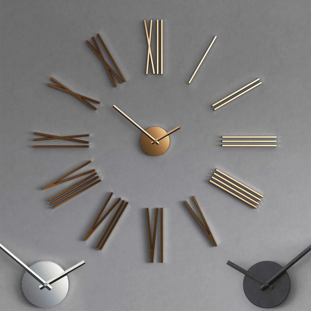 Wall clock set 42 3D model TurboSquid 1594220