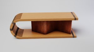 3D plywood bench