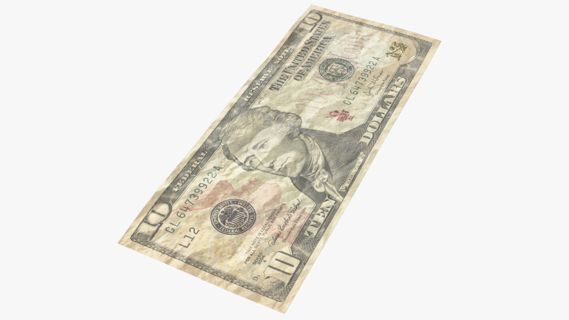 Crumpled 100 Dollar Bill