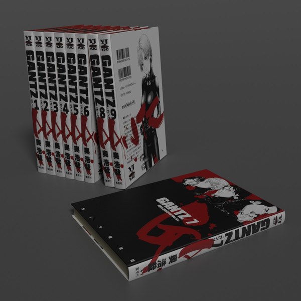 ブックスガンツコレクション3dモデル Turbosquid