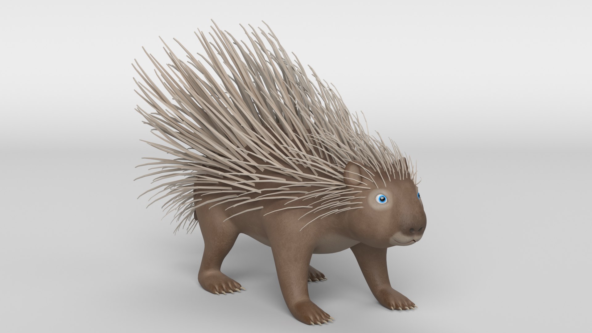 Cartoon porcupine 3D - TurboSquid 1594752