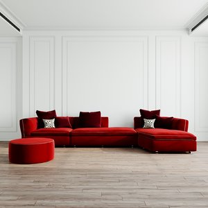 pouf sofa 3D model