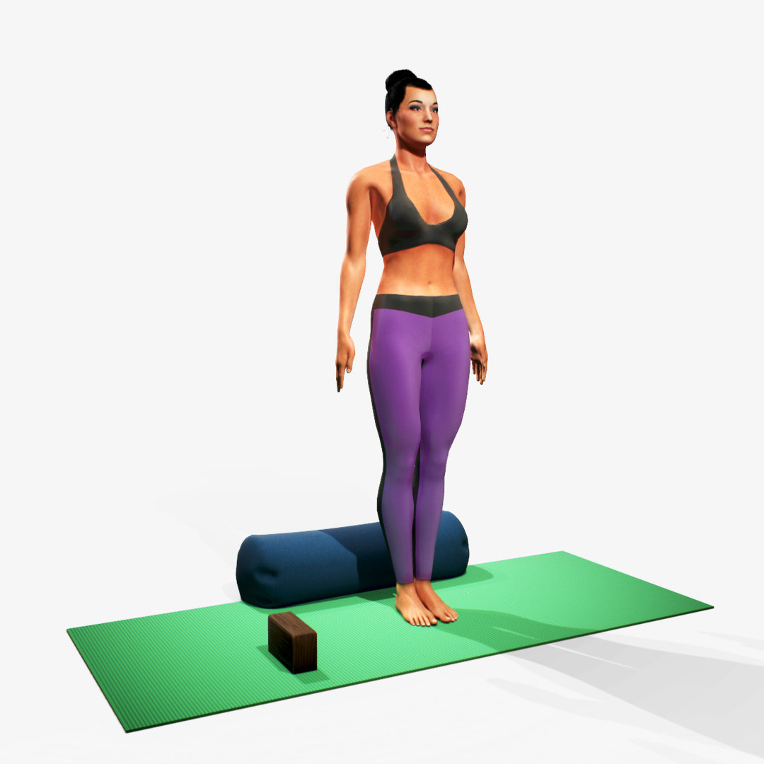 Yoga tadasana 3D model TurboSquid 1595177