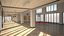 3D school entrance hall