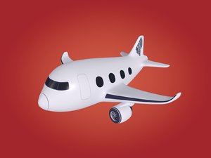 3D plane cartoon model