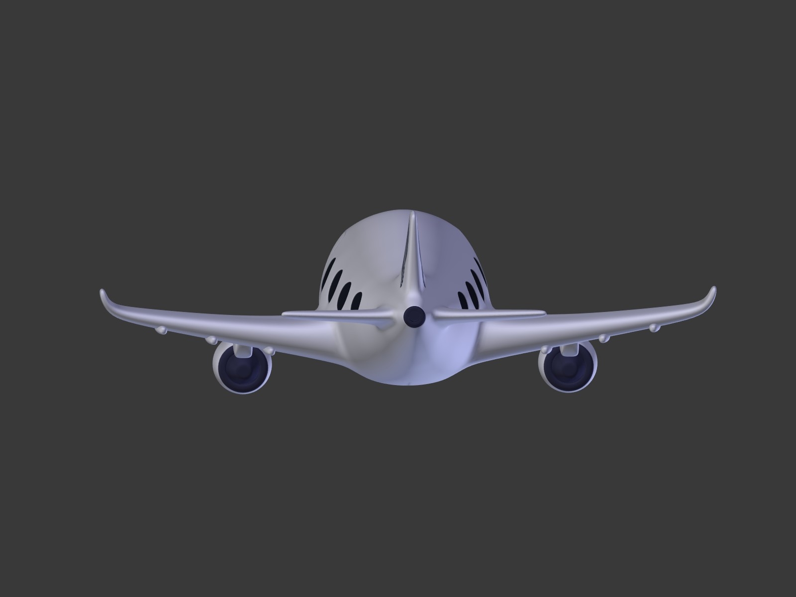 3d plane cartoon model