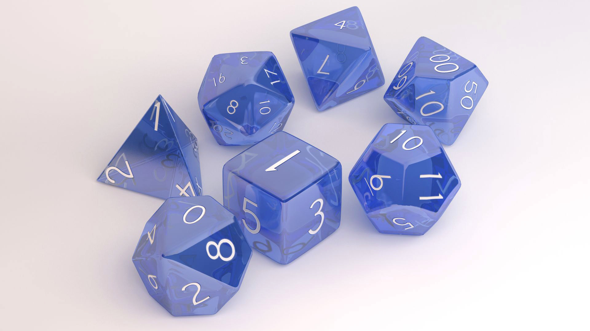 3D dice d4 numbers model TurboSquid 1595263