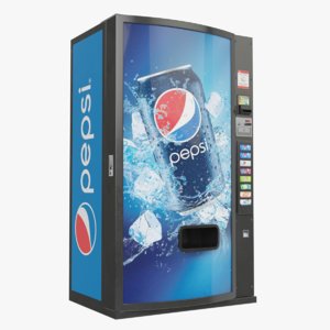 pepsi vending machine 3d obj