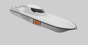 3D coast guard boat model