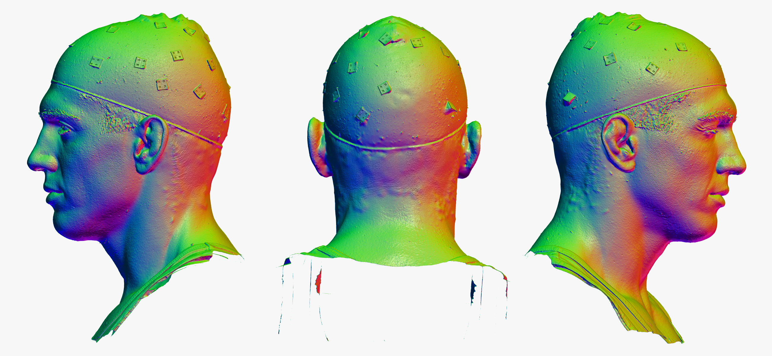 mike human head eyes closed right raw scan3d模型