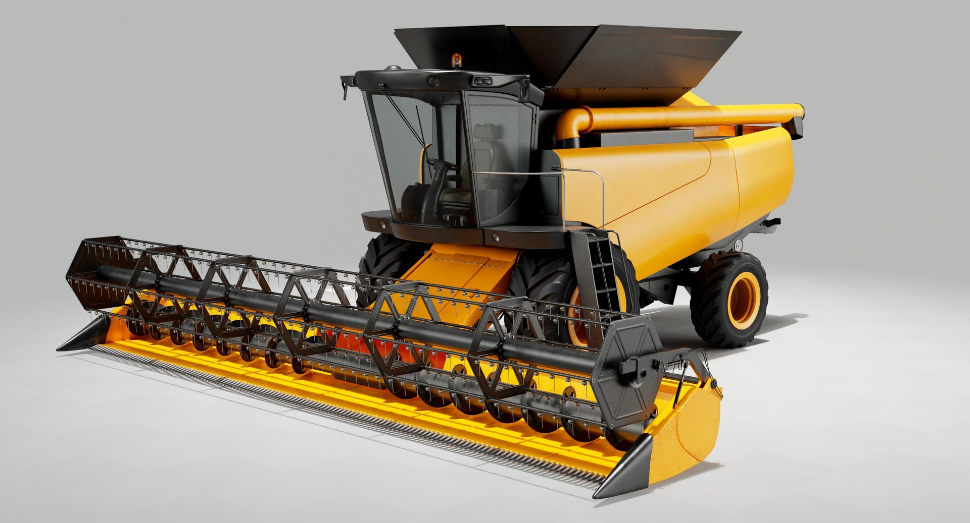 3d Combine Harvester Model Turbosquid 1596077