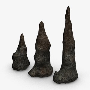 set stalagmites - 3D model