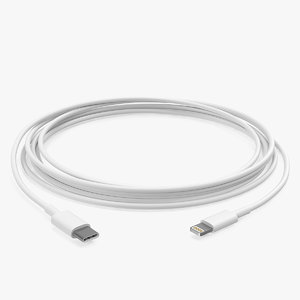 usb type-c lightning cable 3D