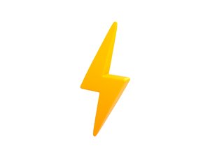 3D lightning symbol