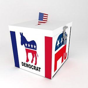 3D ballot box usa model