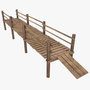 pbr wooden pier 3D model