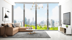 living room modern style model