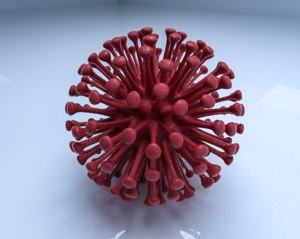 3D low-poly infection scientific model