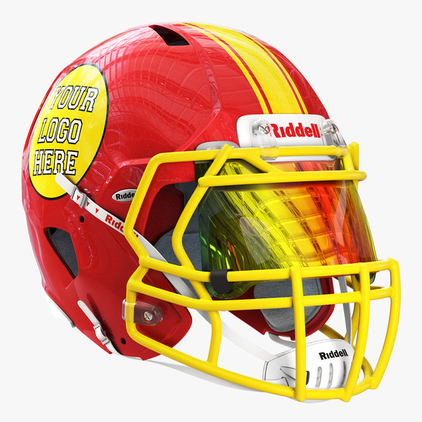 3D american footbal helmet riddell 