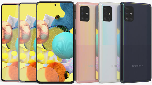 3D realistic samsung galaxy a51