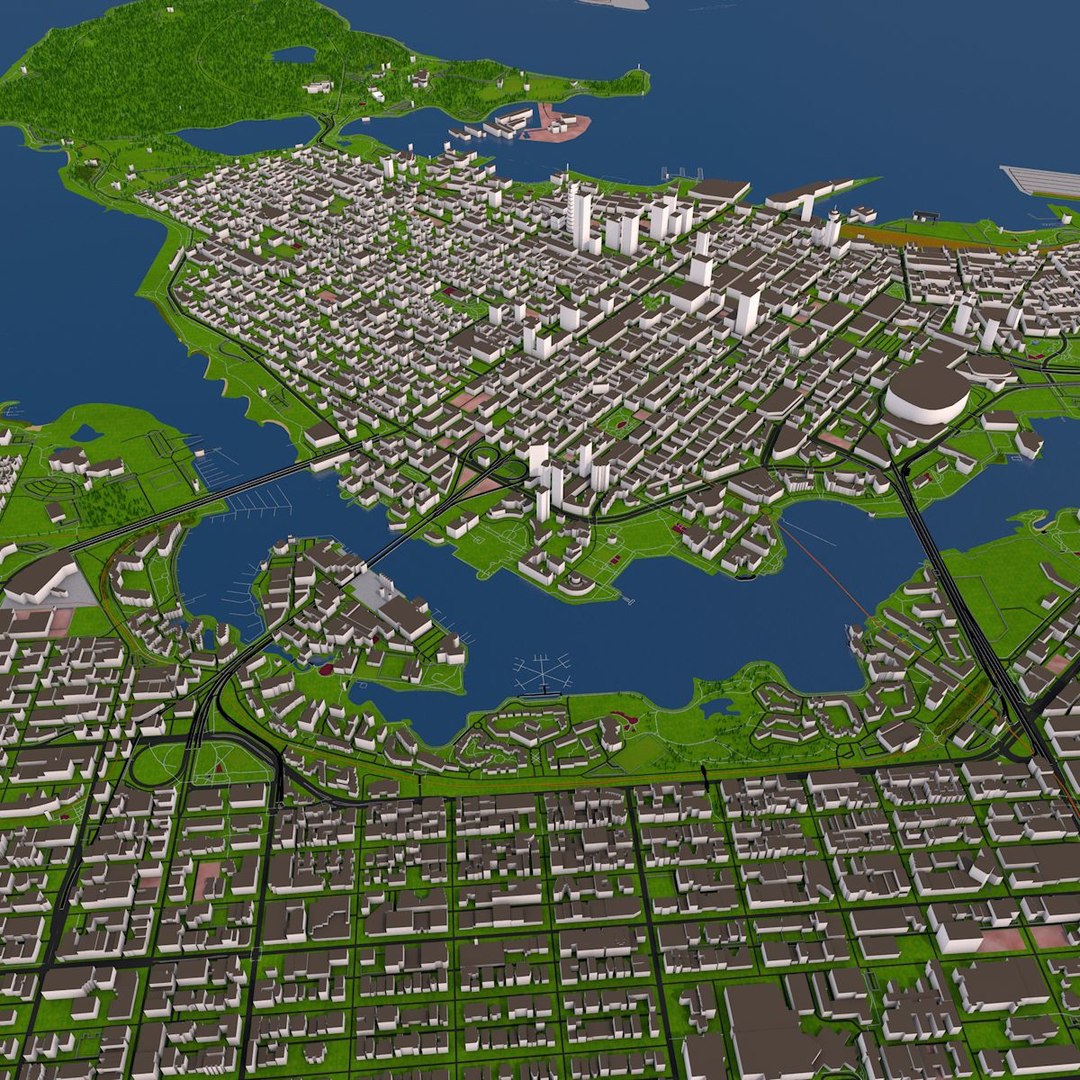 3D vancouver city - TurboSquid 1596076