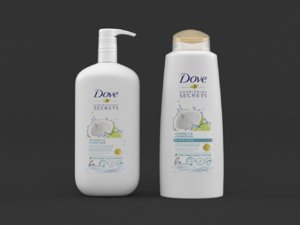dove shampoo conditioner 3D