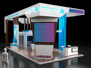 3D model stand exhibition booth