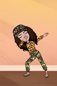 Army cartoon girl