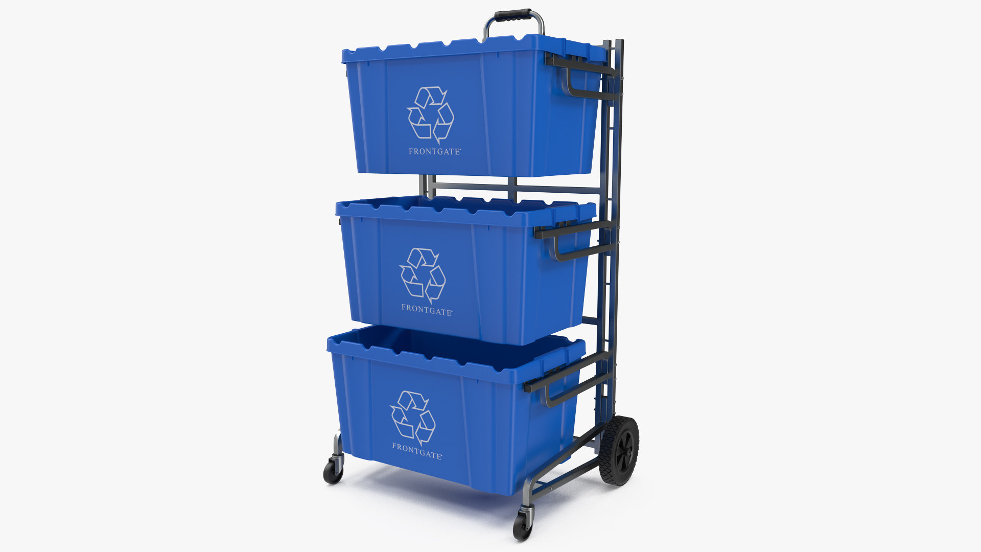 Frontgate recycling cart bins 3D model TurboSquid 1596661