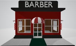 barber shop 3D model