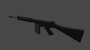 3D fn fal rifle model