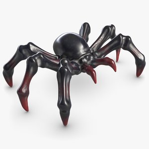 3D model spider dark