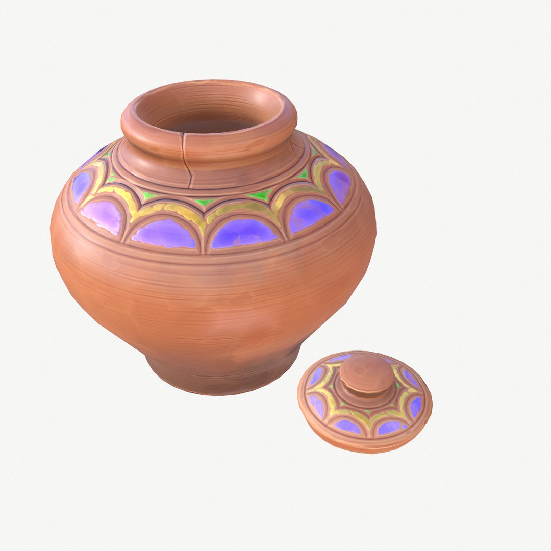  3D  stylized  pot  TurboSquid 1596829