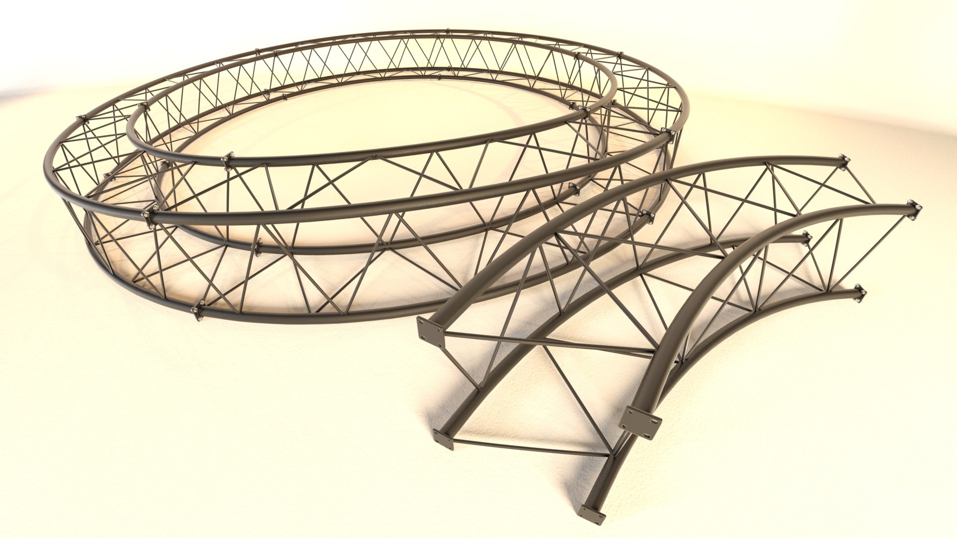 10 stage light trusses model - TurboSquid 1597004