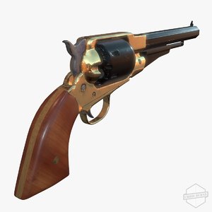 1858 remington revolver 3D