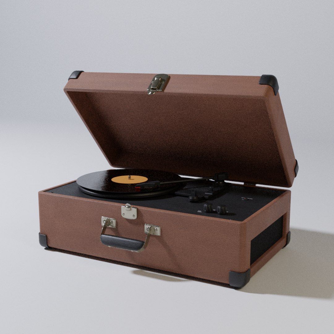 Record player 3D model TurboSquid 1597005