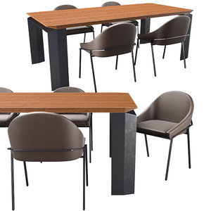 panta rei table chairs 3D