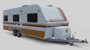 3D caravan trailer model