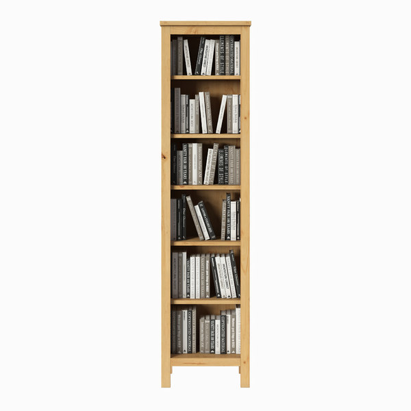 3d Ikea Hemnes Bookcase Model, Hemnes Bookcase Shelf Depth