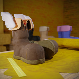 3D model pegasus boots s