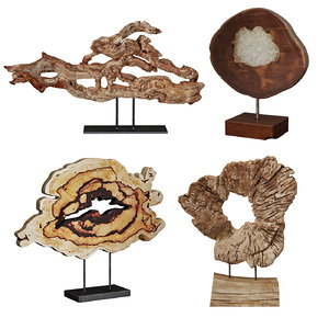 set sculptures wood model