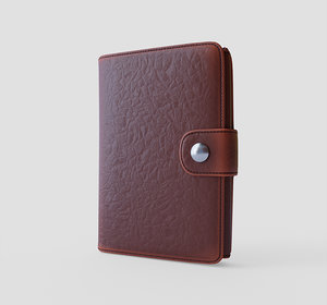 3D model leather wallet