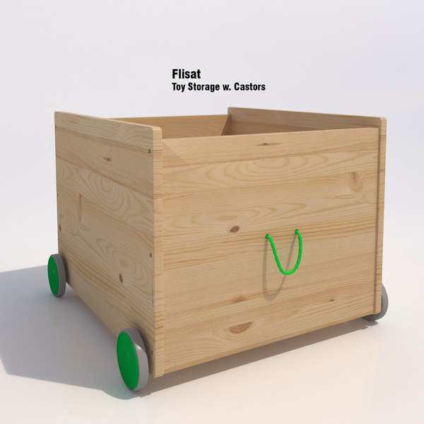 3d model ikea flisat toy storage