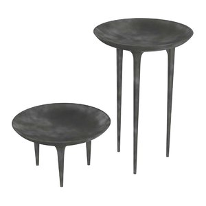 3D tables tall bronze brazier