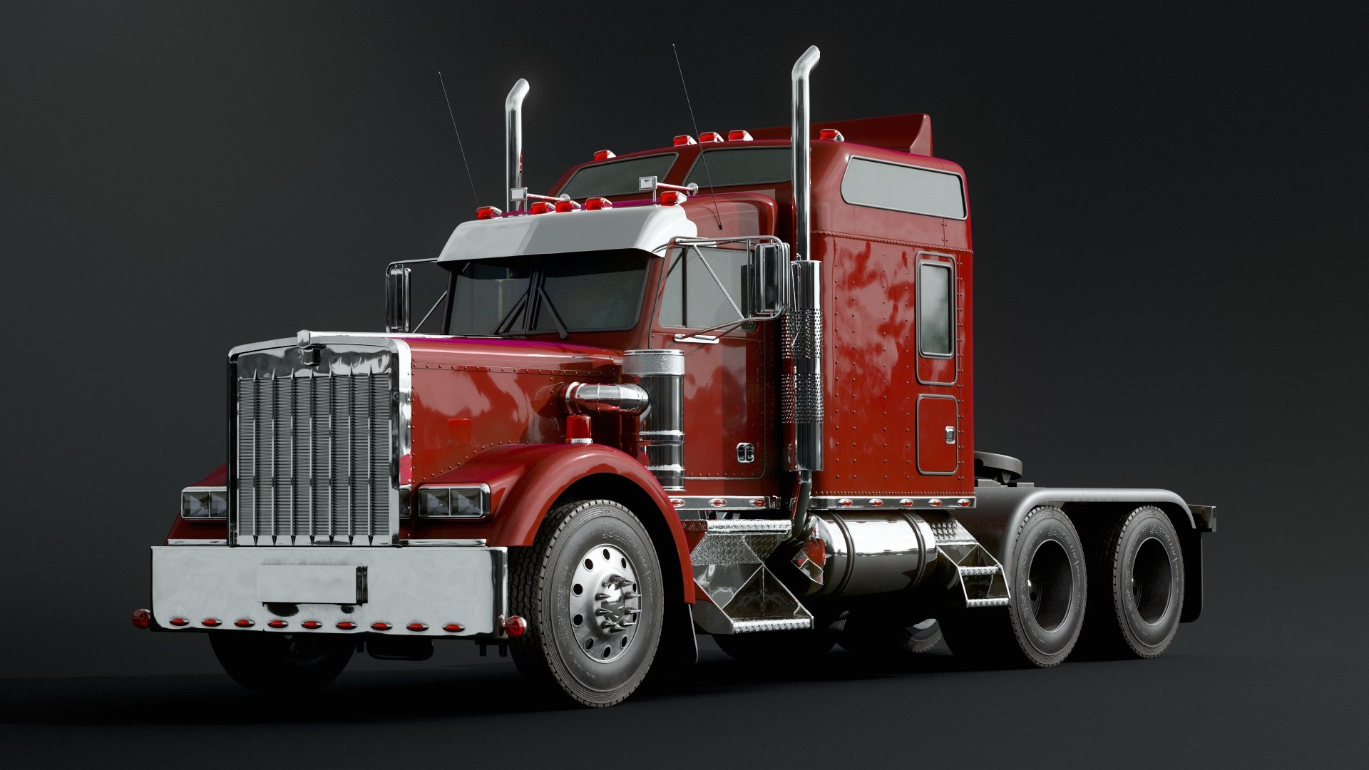 3D model american semi truck - TurboSquid 1597842