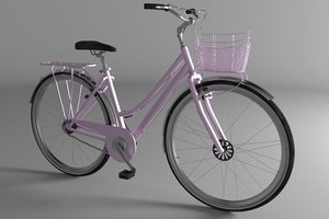 pink bicycle 3D model