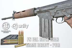 3D model pbr rifle